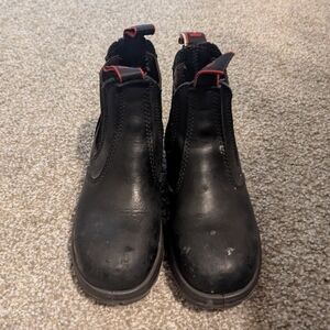 Black Leather Redback Boots